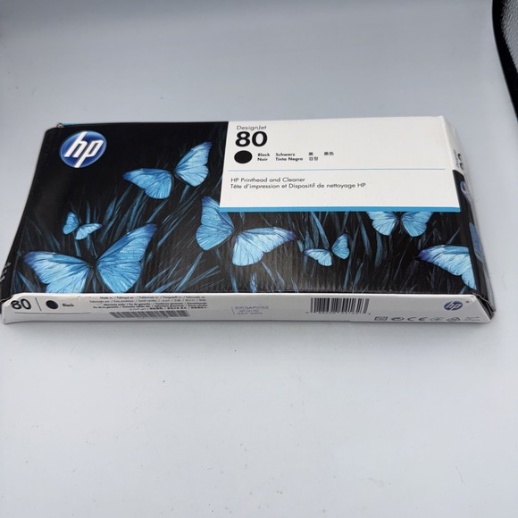 2022 GENUINE HP #80 BLACK PRINTHEAD/CLEANER DESIGNJET - Picture 1 of 10